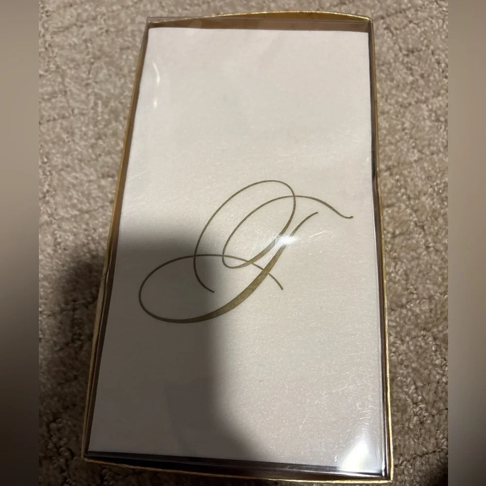 Caspari Napkins Airlaid Guest Signature 24” 24 Each Letter T
